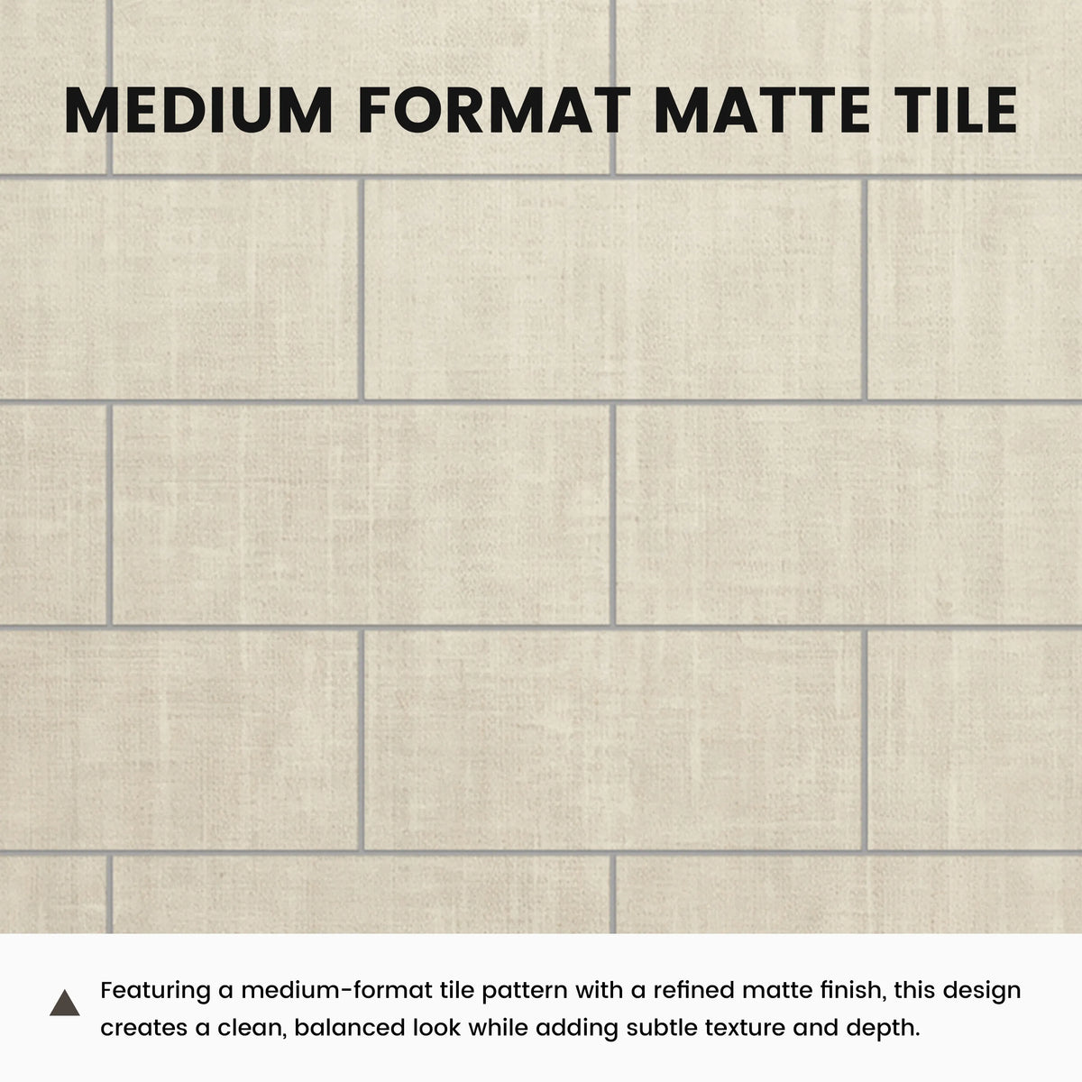60"x36"/48"x96" Medium Tile Pattern SMC Shower Wall Panel System in 4 Finishes