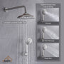 8.3inch Wall-mounted rain shower faucet with pressure balanced valve-CASAINC