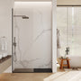 European-Style SMC Shower Base with Anti-Slip Design in Black or White