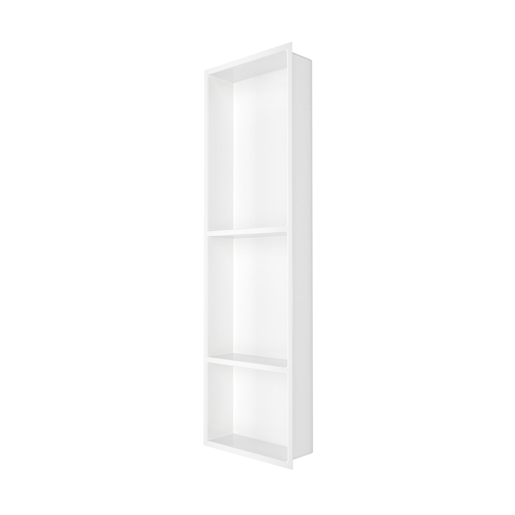12.2" x 28.7"/39.3" Glossy White SMC Shower Niche with 1 or 2 Shelves