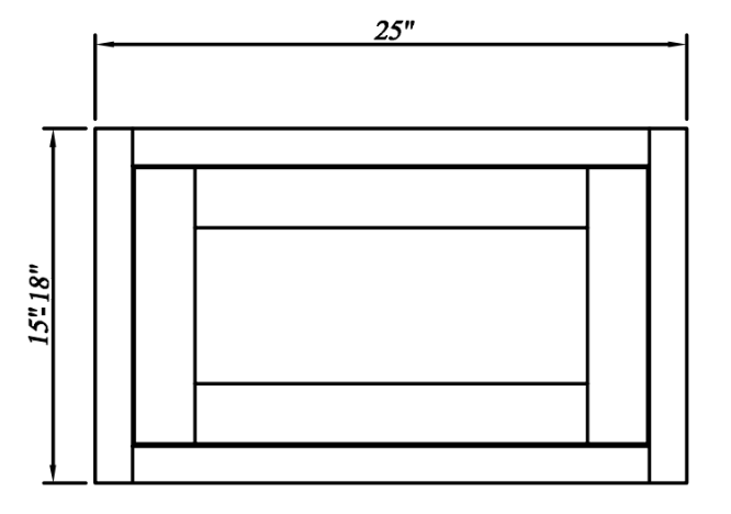 13.5"/25"W x 15"/18"/30"/36"/42"H x 3/4"D 5-Size Inset Wall Decorative Panel - Truffle Brown