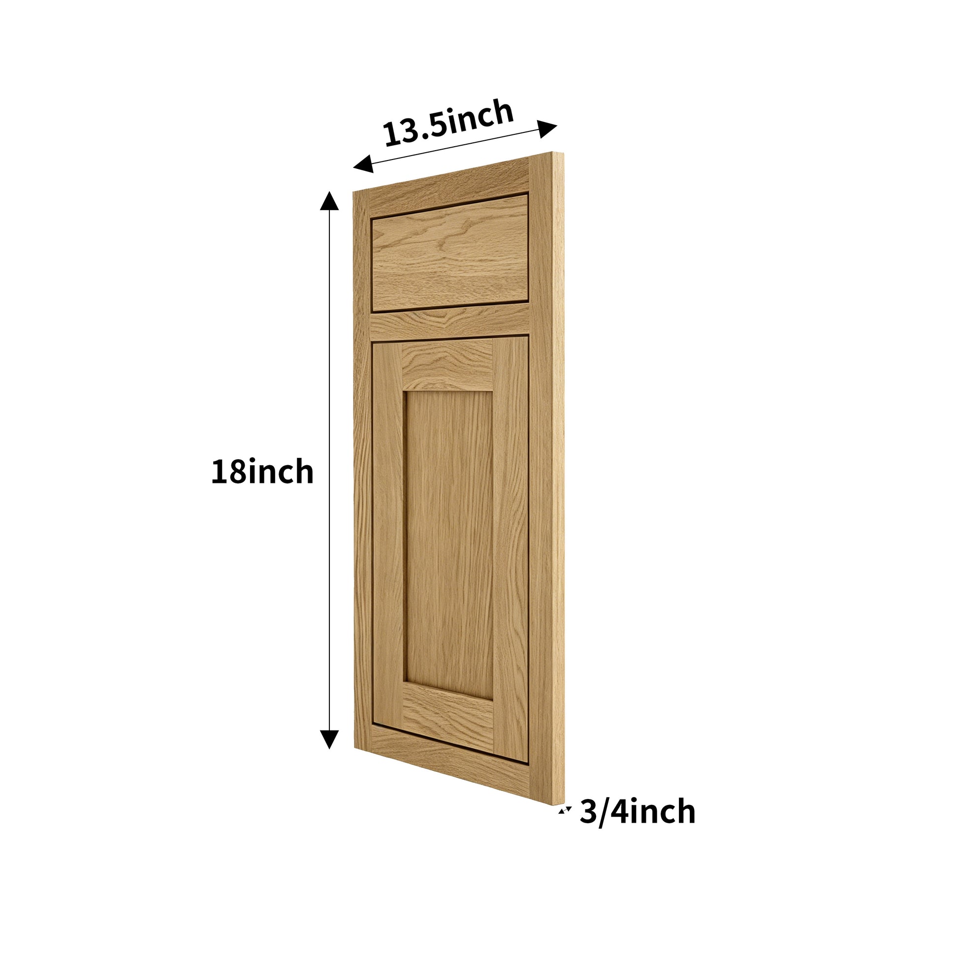 13.5" x 15"/18" Inset Hazelnut Oak Cabinet Sample Door