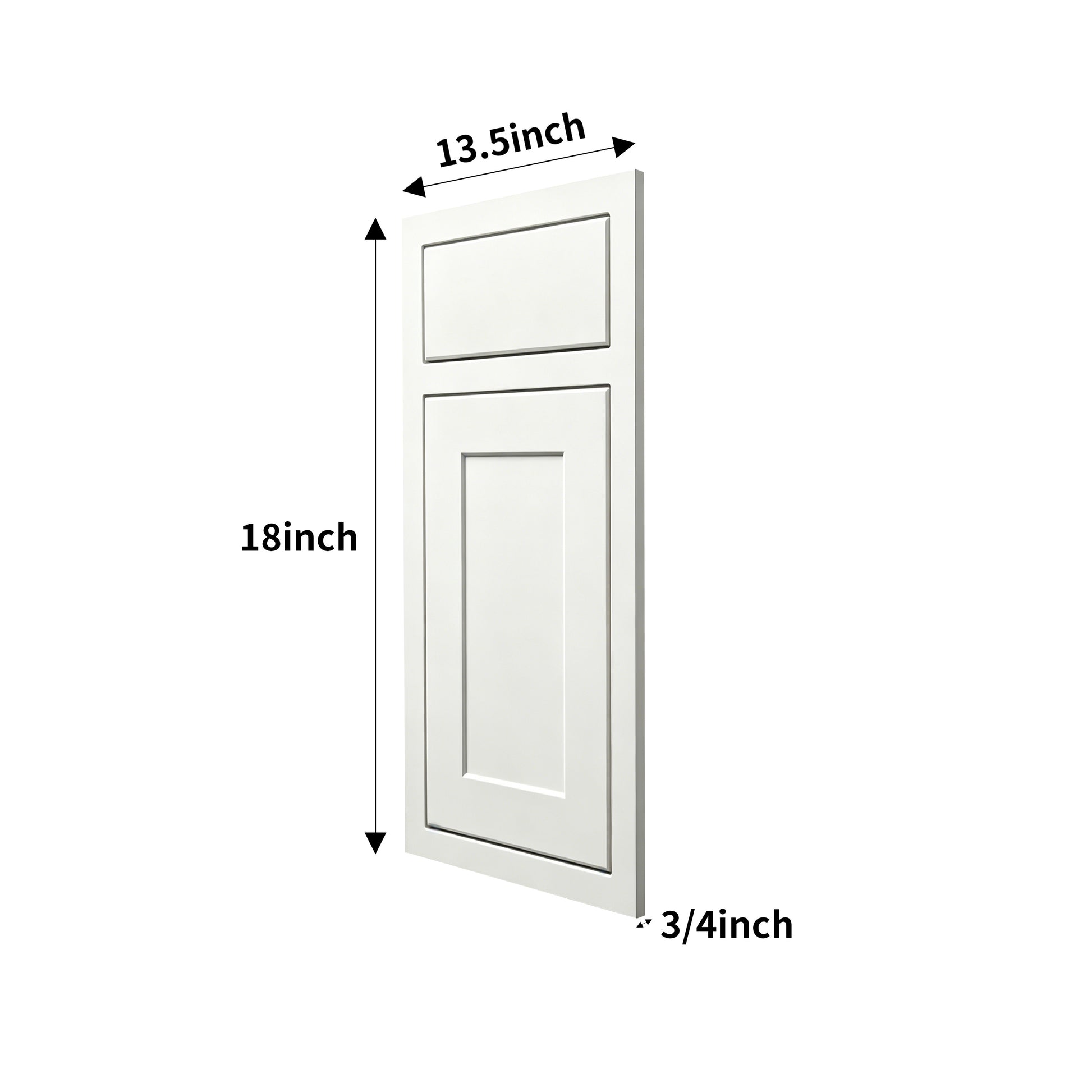 13.5" x 15"/18" Inset Origami White Cabinet Sample Door