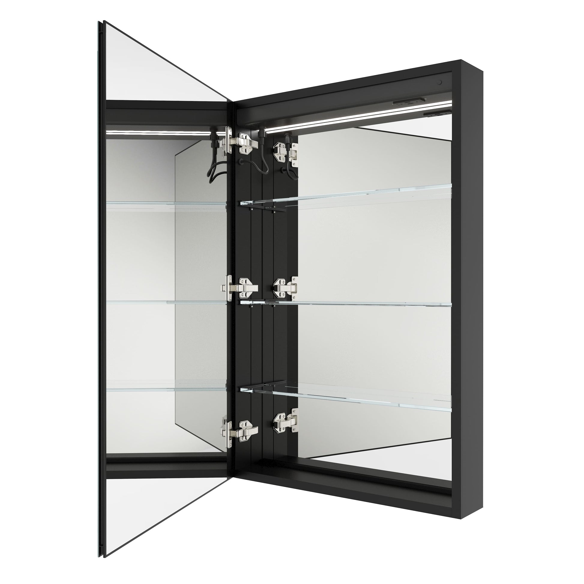 24"x36" Single Door Bathroom Medicine Cabinet with Anti Fog LED Mirror