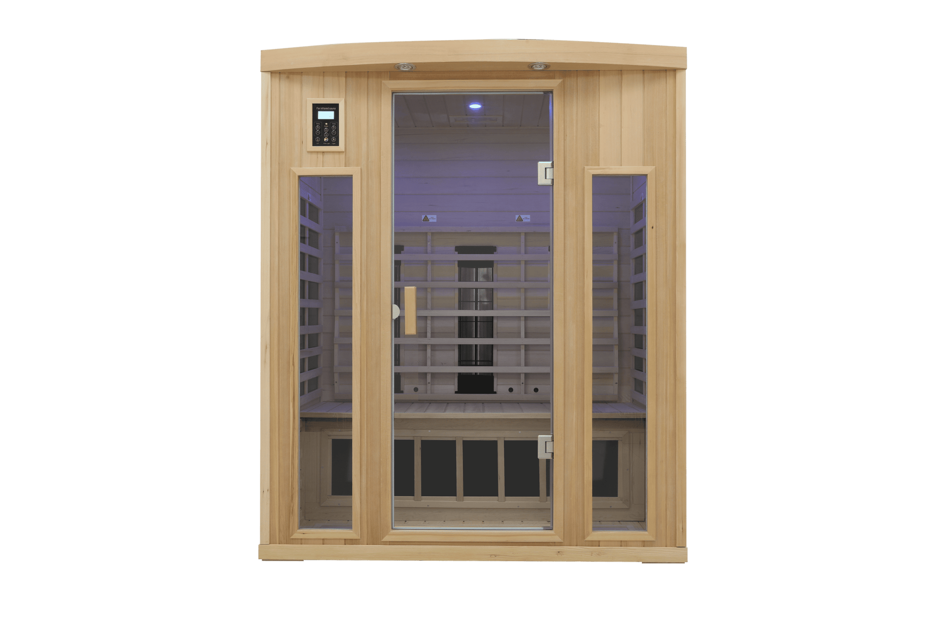 3-Person Hemlock Sauna Room with Digital Controls and Fast Heat-Up Performance
