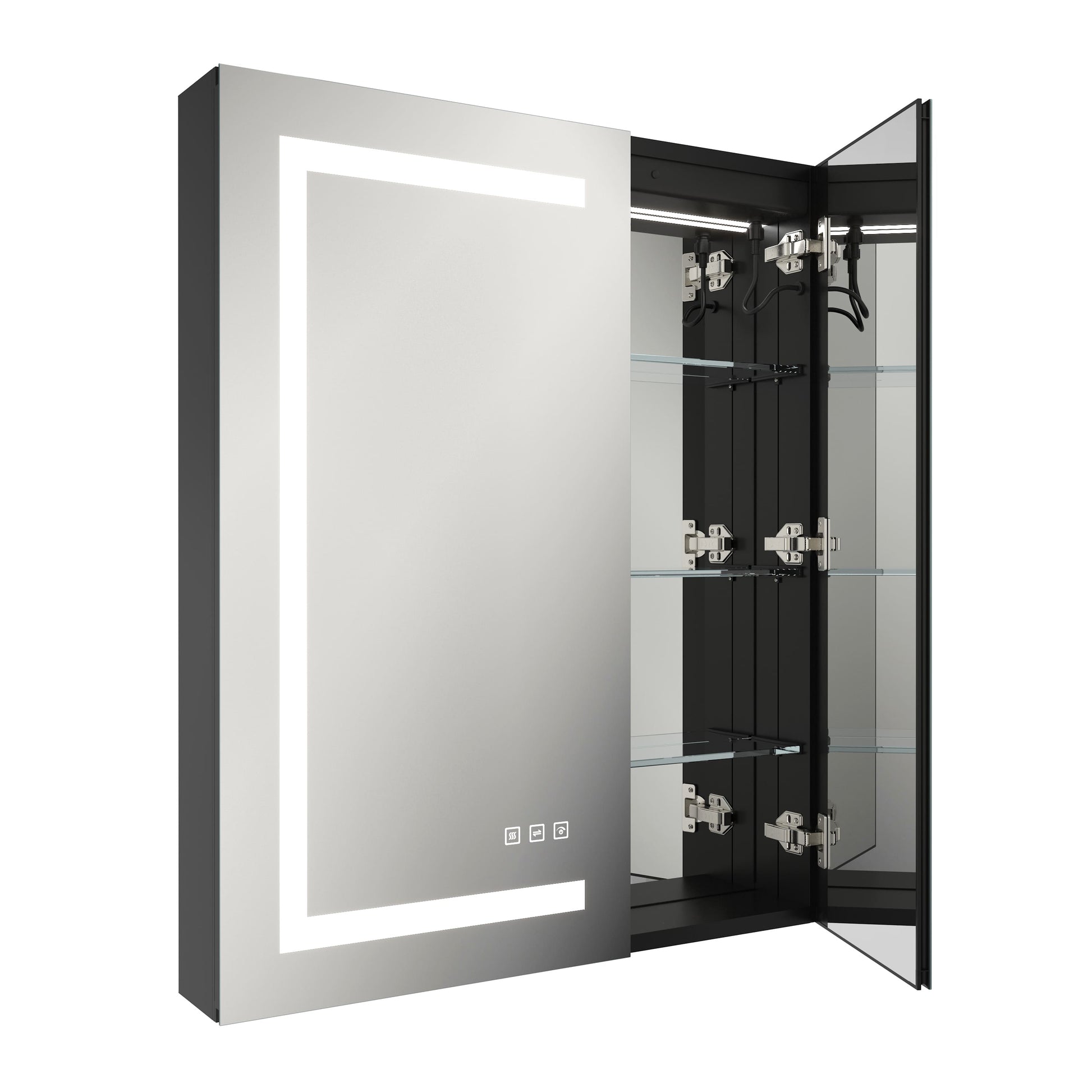 30"/36"x36" Double Doors Bathroom Medicine Cabinet with Anti Fog LED Mirror