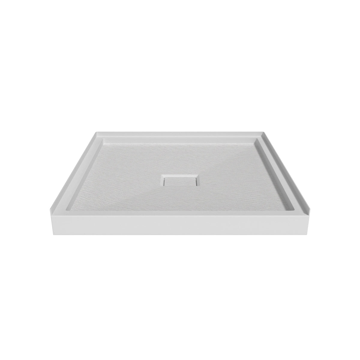 36"x36" Grey One-Piece SMC Shower Pan Base with Anti-Slip Texture