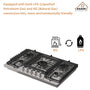 Built-in 30 in. Gas Cooktop in Stainless Steel with 5 Burners including Power Burners and LP Kit, CSA Certified
