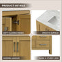 42"/55"/60"/72"/84" Warm Oak Freestanding Bathroom Vanity with Solid Wood Construction