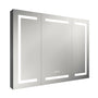 47"x36" 3 Doors Bathroom Medicine Cabinet with Anti Fog LED Mirrors