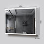 48" x 32" Aluminum Medicine Cabinet with LED Mirror, Anti-Fog, 3 Color Temperatures