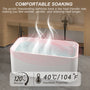 59" Gloss White Acrylic Freestanding Bathtub with Chrome Pop-Up Drain