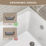 60 in. Glossy White Acrylic Alcove Soaking Bathtub with Integrated Skirt, Chrome Twist Drain and Overflow