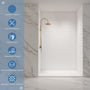 60"x32"x96" SMC Shower Wall Panel Kit with Small Subway Tile Pattern with Matte White / Glossy White Finish