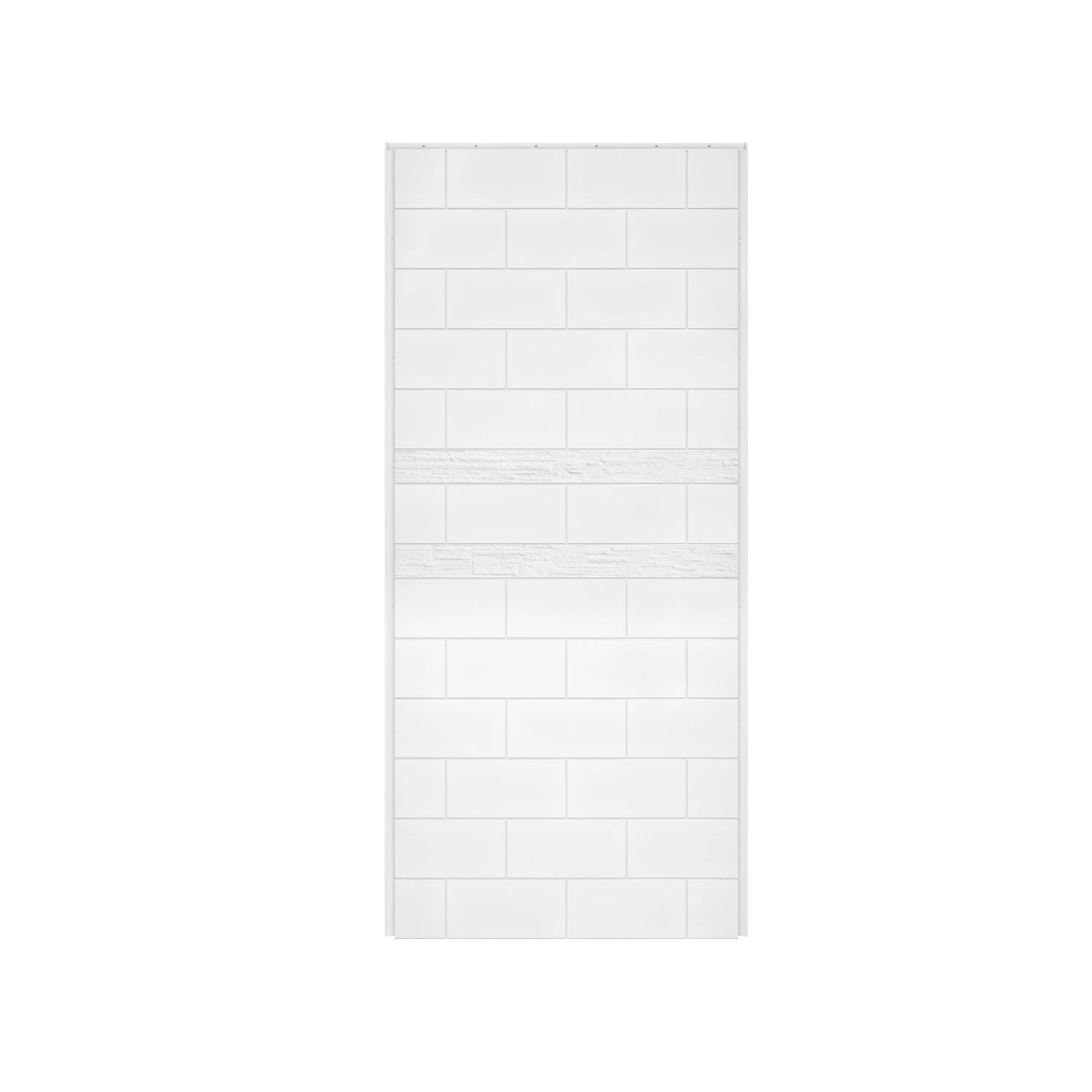 60" x 32"/36" x 78" 2-Size Gloss White SMC Shower Wall Panels with Integrated Niche