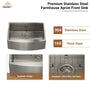 Farmhouse Stainless Steel 30/33/36 inch Single Bowl Kitchen Sink in Brushed