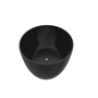67" Matte Black Oval Solid Surface Freestanding Bathtub with Overflow and Central Drain