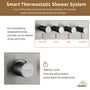 4 Functions 12 Inch Ceiling Mounted Thermostatic Shower System