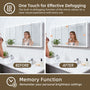 84" x 36" Aluminum Medicine Cabinet with LED Mirror, Anti-Fog, 3 Color Temperatures