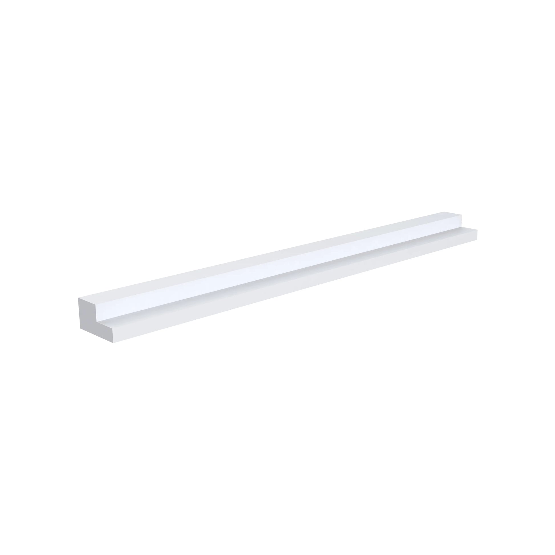 96"W x 1.63"H x 0.88“D Inset Square Light Rail Molding - Truffle Brown