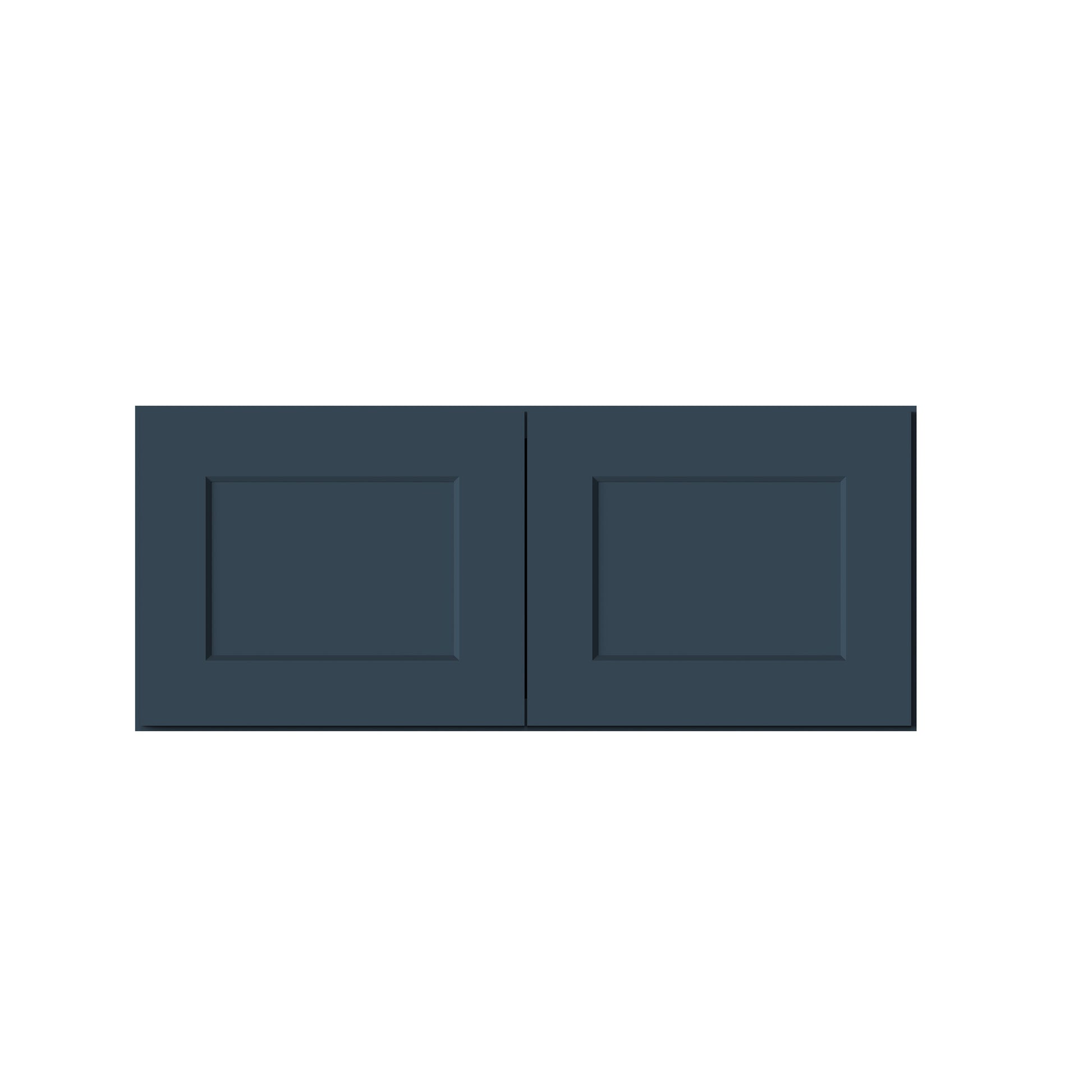 Cyber Grey RTA 36"W x 27"D x 12"-24"H 4-Size Double Door Deep Wall Cabinet