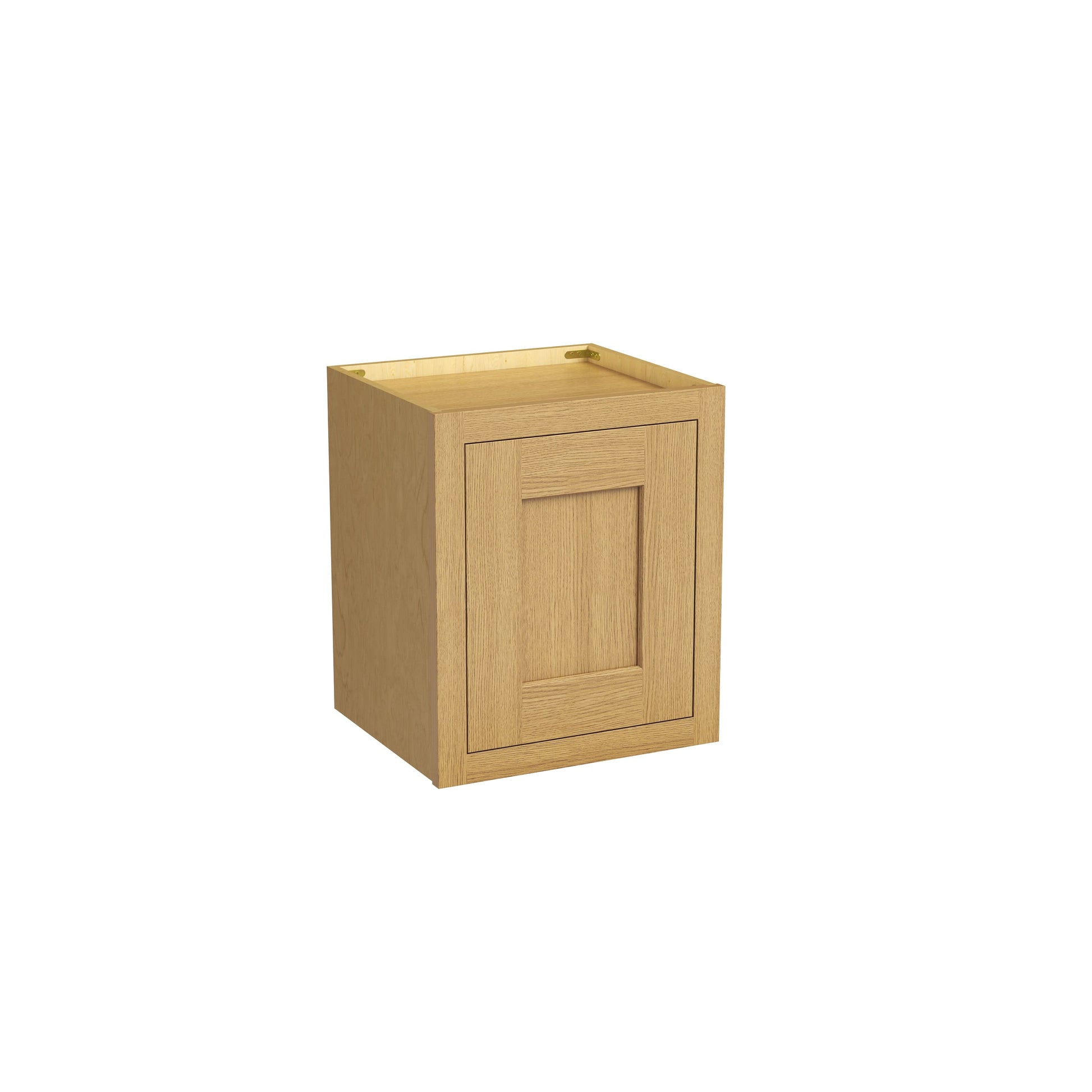 Inset Hazelnut Oak RTA 12-21"W x 18"H x 13.5"D 4-Size Single Door Wall Cabinet