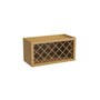 Inset Hazelnut Oak RTA 24-36"W x 15-30"H x 13.5"D 5-Size Diamond Lattice Wine Grid Wall Rack Cabinet