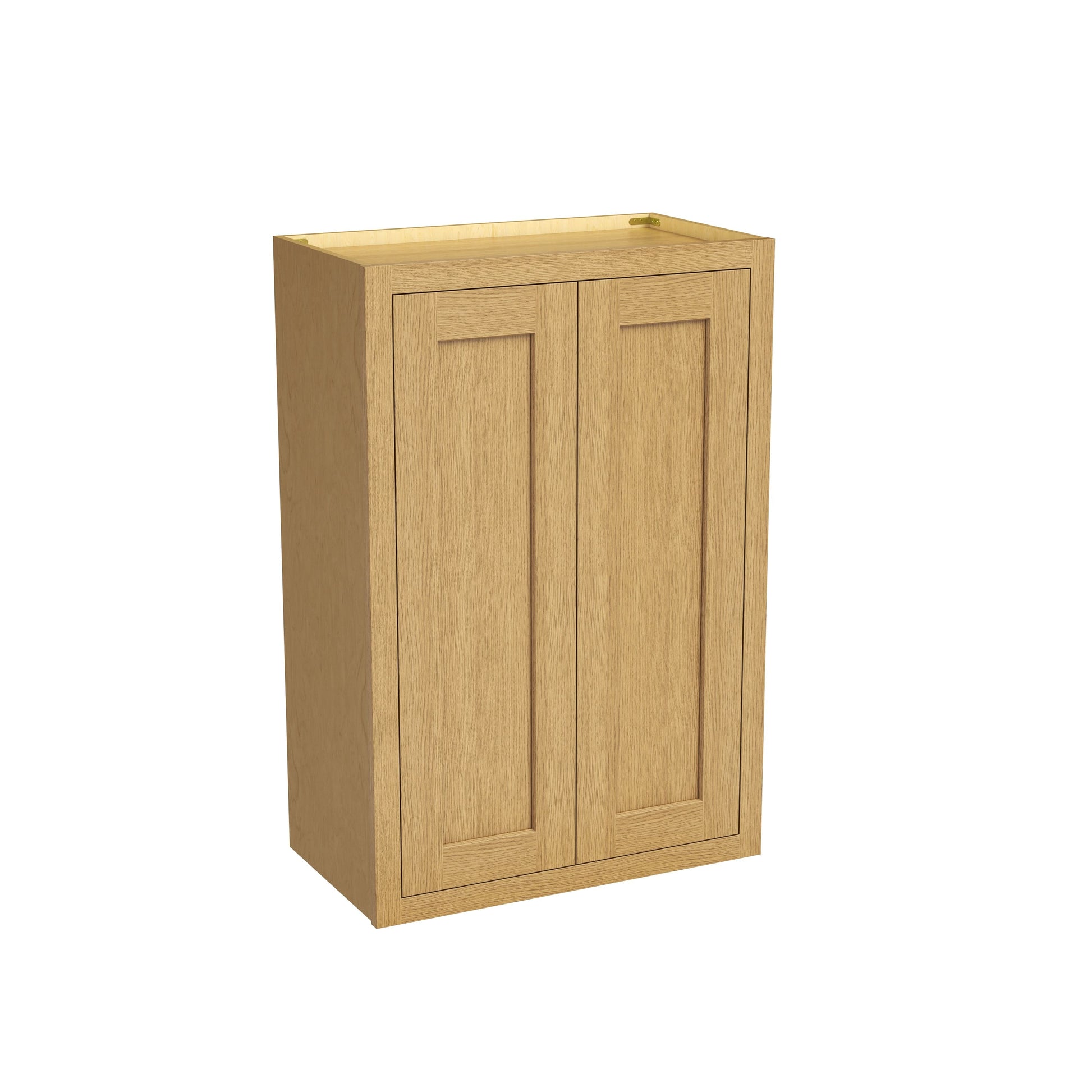 Inset Hazelnut Oak RTA 24-36"W x 30-42"H x 13.5"D 15-Size Double Doors Wall Cabinet