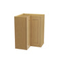 Inset Hazelnut Oak RTA 25.5"W x 18-42"H x 13.5"D 3-Size Easy Reach Wall Cabinet with 2-3 shelves
