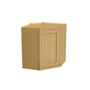 Inset Hazelnut Oak RTA 25.5"W x 18-42"H x 13.5"D 4-Size Diagonal Corner Wall Cabinet with 2-3 Shelves