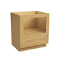 Inset Hazelnut Oak RTA 27-30"W x 34.5"H x 25"D 2-Size Drawer Base Cabinet with Microwave Opening