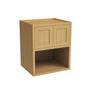 Inset Hazelnut Oak RTA 30"W x 30-42"H x 25"D 3-Size Double Doors Wall Cabinet with Microwave Opening