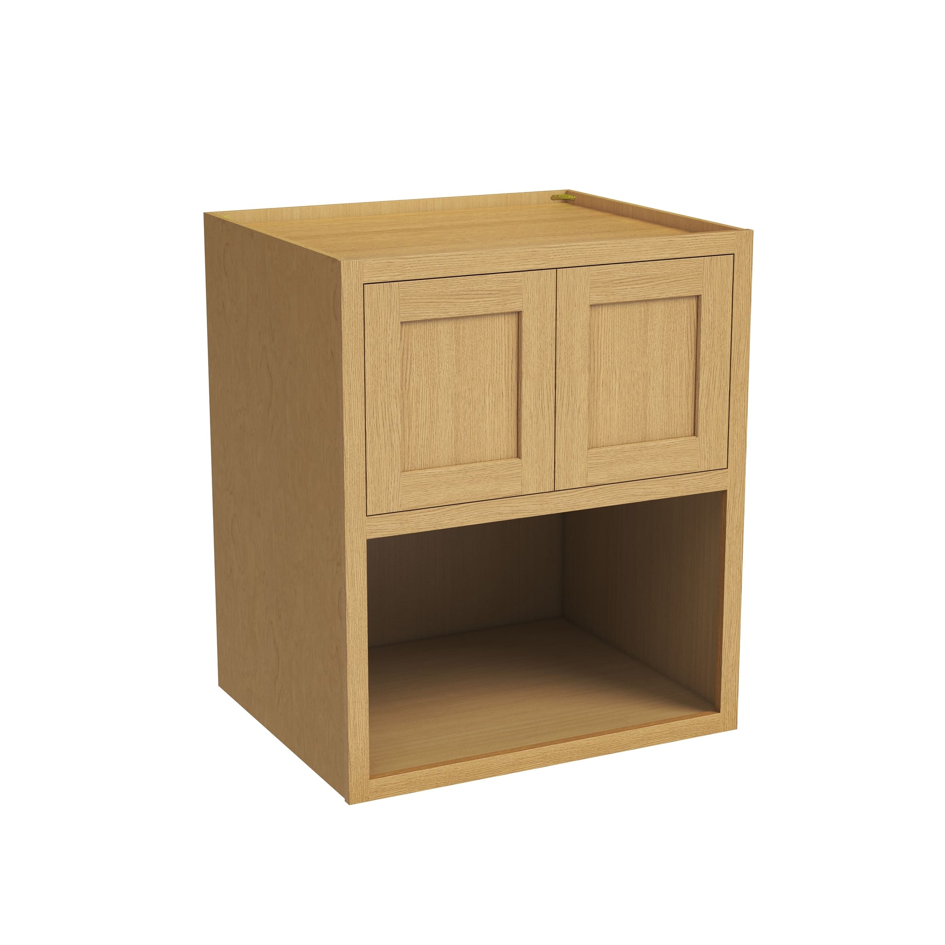 Inset Hazelnut Oak RTA 30"W x 30-42"H x 25"D 3-Size Double Doors Wall Cabinet with Microwave Opening