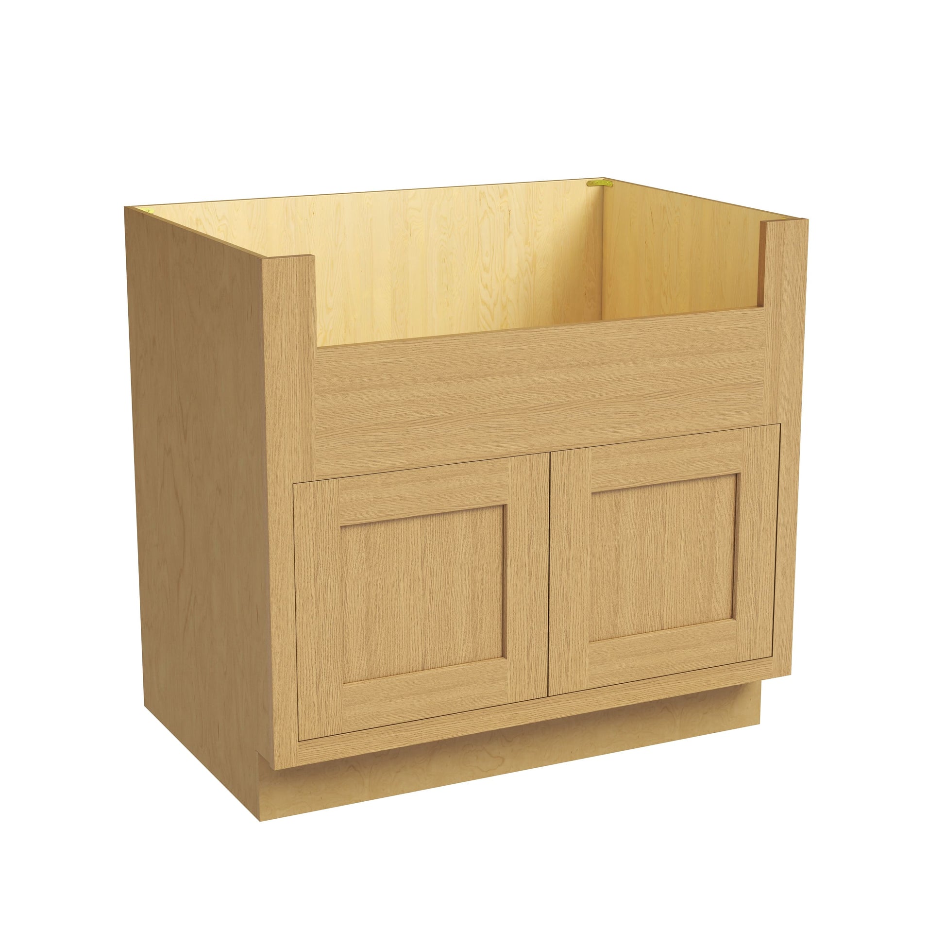Inset Hazelnut Oak RTA 33-39"W x 34.5"H x 25"D 3-Size Farm Sink Base Cabinet with 2 Doors