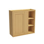 Inset Hazelnut Oak RTA 36"W x 30-42"H x 13.5"D 3-Size Blind Corner Wall Cabinet with 2-3 Shelves