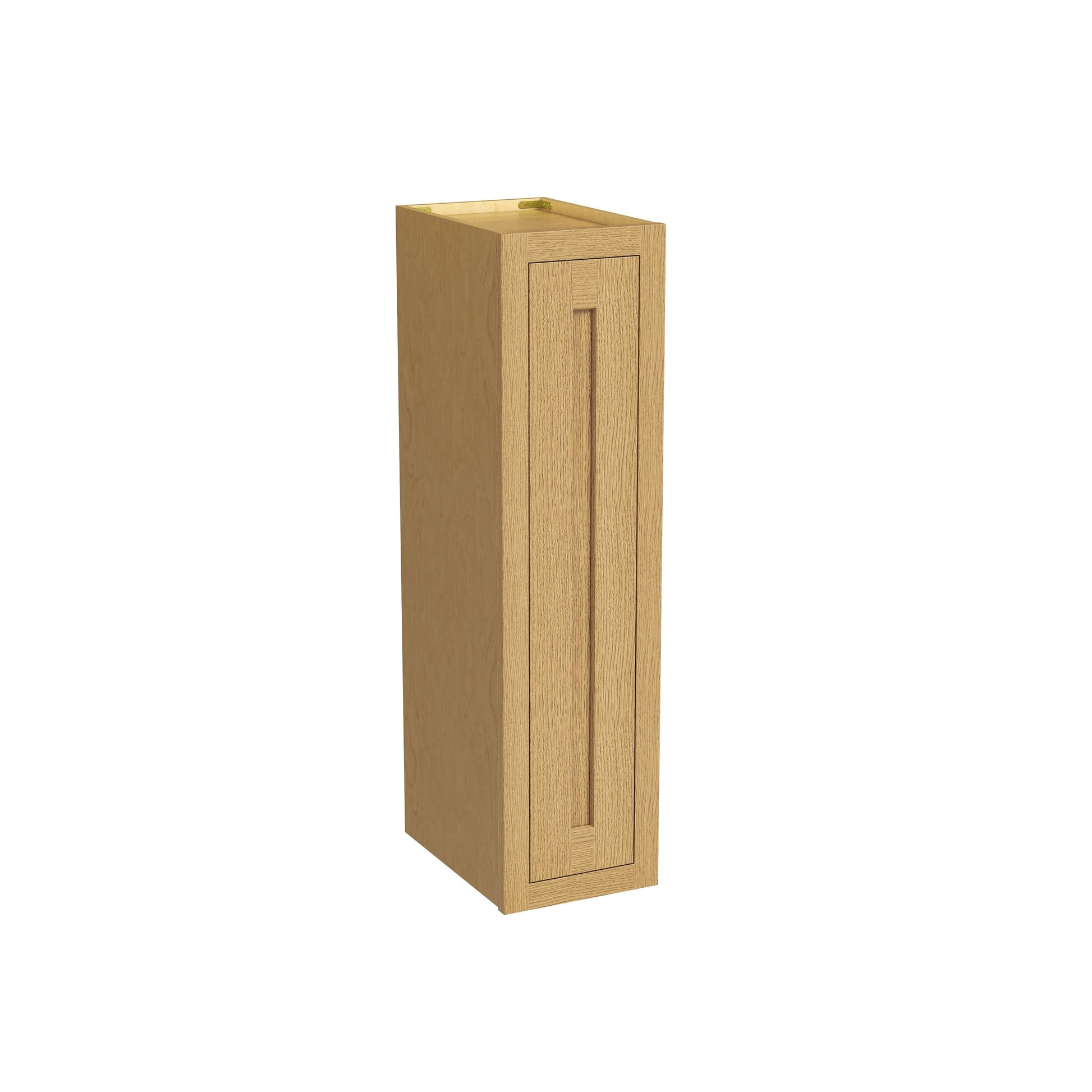 Inset Hazelnut Oak RTA 9-21"W x 30-42"H x 13.5"D 15-Size Single Door Wall Cabinet