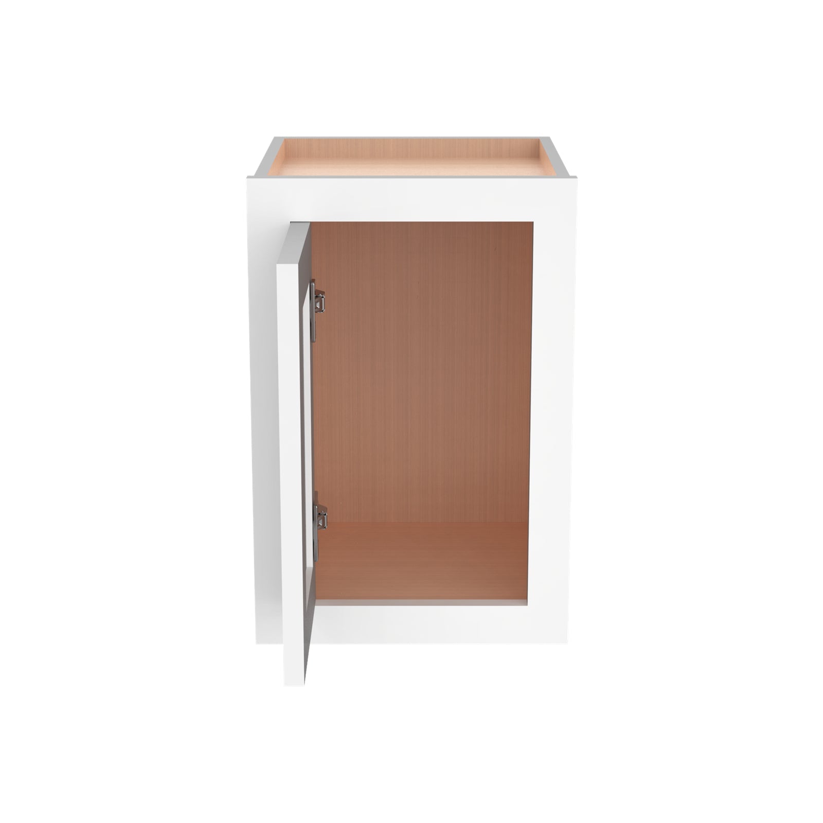 Inset Origami White RTA 12-21"W x 18"H x 13.5"D 4-Size Single Door Wall Cabinet