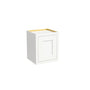Inset Origami White RTA 12-21"W x 18"H x 13.5"D 4-Size Single Door Wall Cabinet