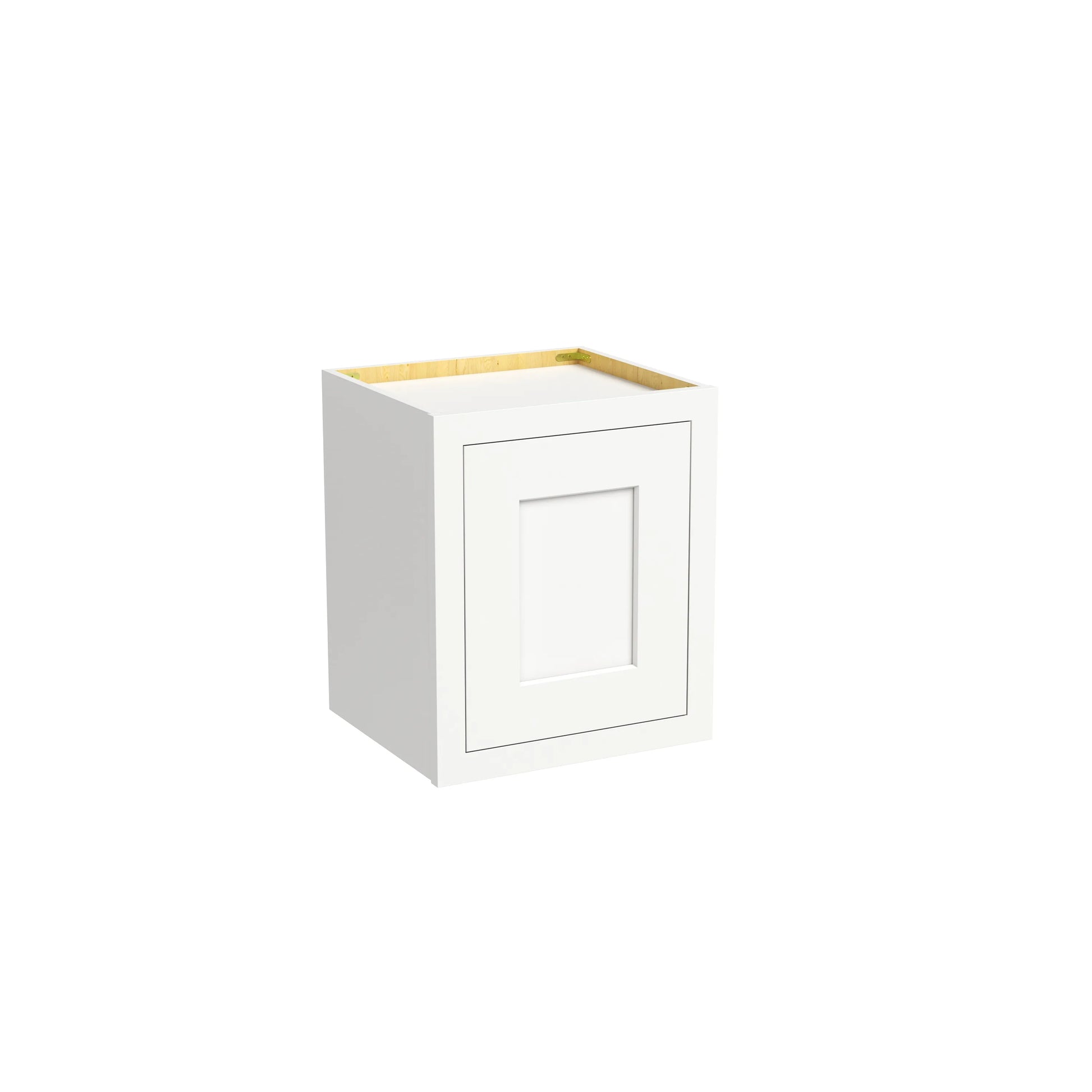 Inset Origami White RTA 12-21"W x 18"H x 13.5"D 4-Size Single Door Wall Cabinet