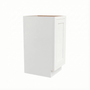 Inset Origami White RTA 12-21"W x 34.5"H x 25"D 4-Size Full Height Single Door Base Cabinet