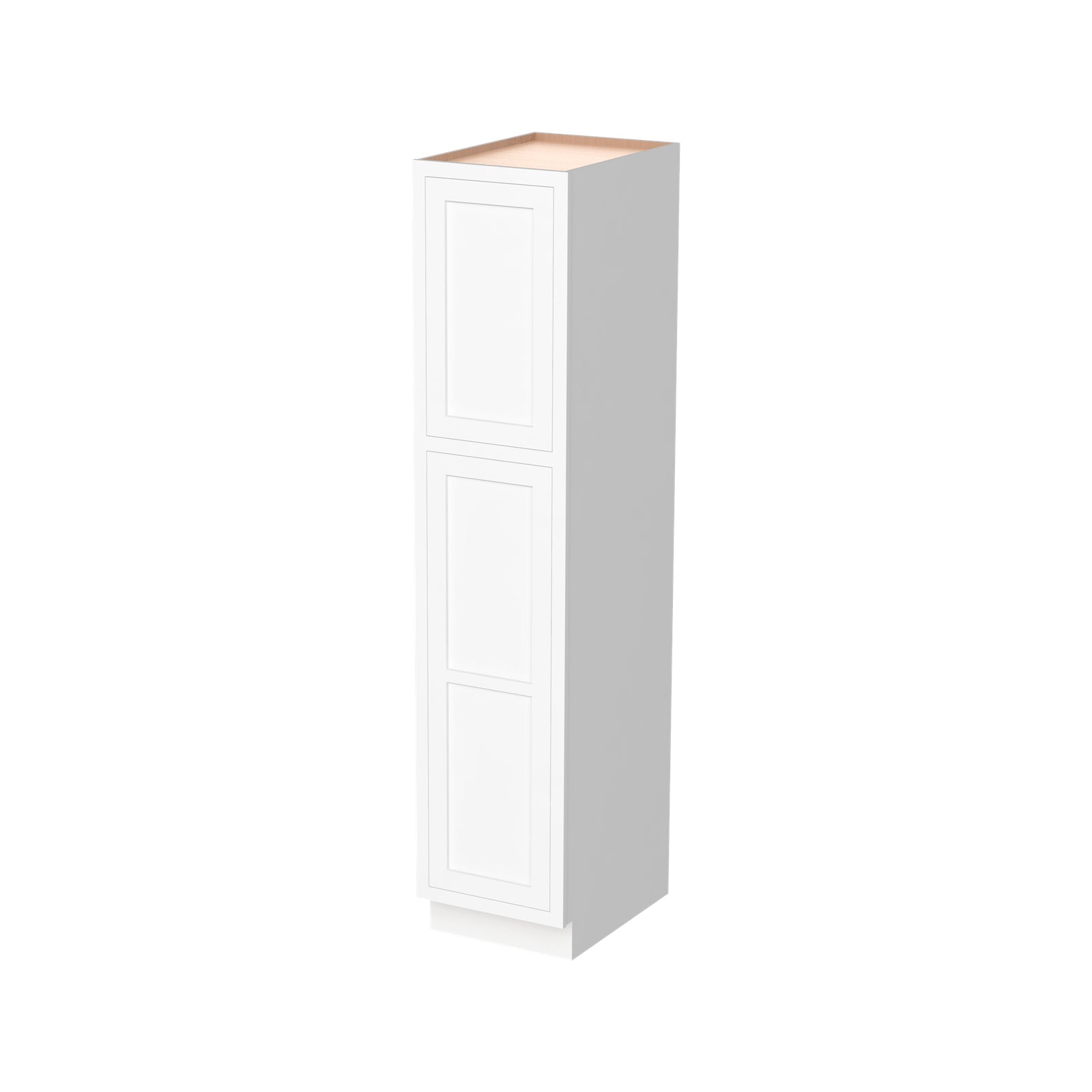 Inset Origami White RTA 18"W x 84-96"H x 25"D 3-Size Pantry Cabinet with 2 Doors and 4 Shelves