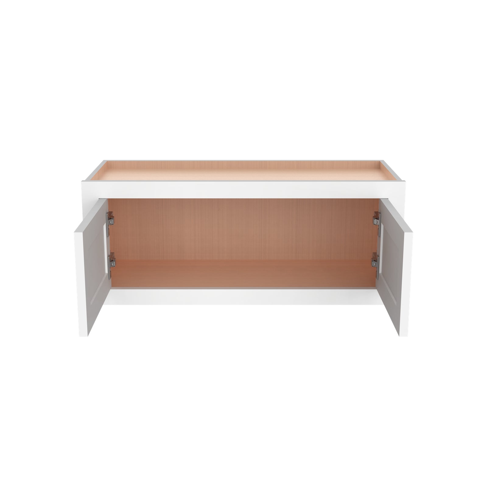 Inset Origami White RTA 24-36"W x 12-24"H x 13.5"D 10-Size Double Doors Wall Cabinet