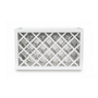 Inset Origami White RTA 24-36"W x 15-30"H x 13.5"D 5-Size Diamond Lattice Wine Grid Wall Rack Cabinet
