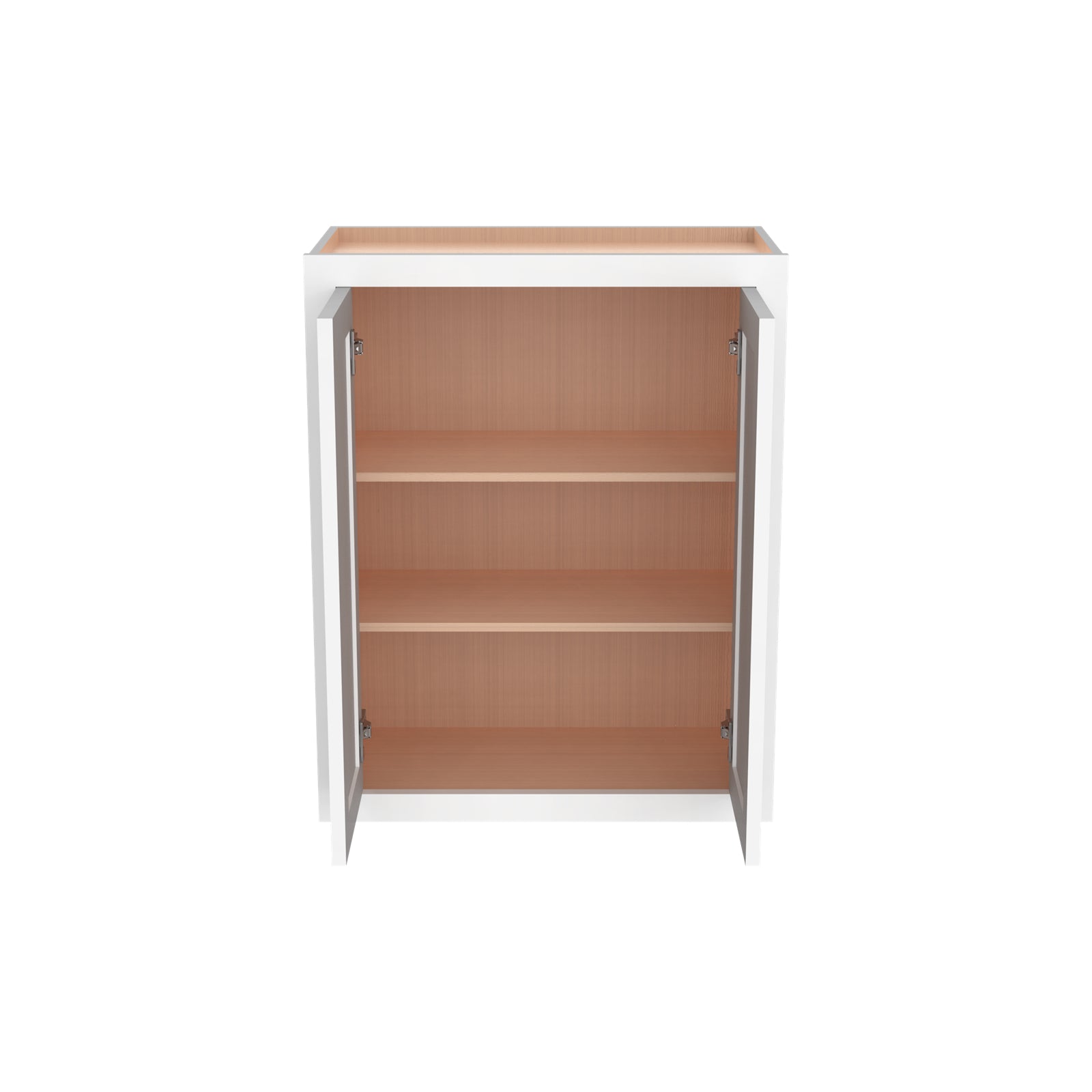 Inset Origami White RTA 24-36"W x 30-42"H x 13.5"D 15-Size Double Doors Wall Cabinet