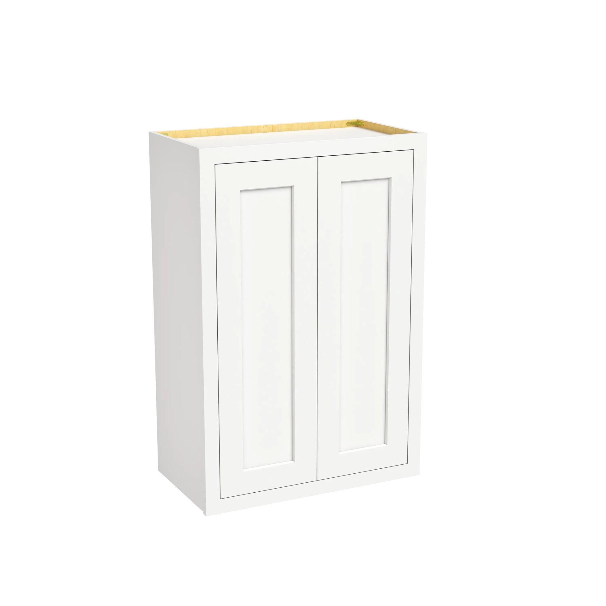 Inset Origami White RTA 24-36"W x 30-42"H x 13.5"D 15-Size Double Doors Wall Cabinet