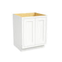 Inset Origami White RTA 24-36"W x 34.5"H x 25"D 5-Size Full Height Double Doors Base Cabinet