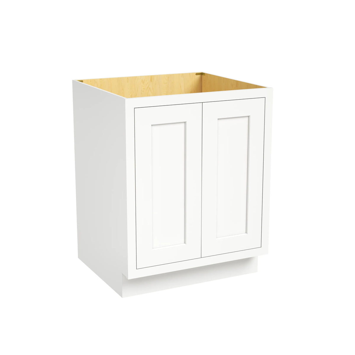 Inset Origami White RTA 24-36"W x 34.5"H x 25"D 5-Size Full Height Double Doors Base Cabinet
