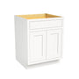 Inset Origami White RTA 24-36"W x 34.5"H x 25"D 5-Size Single Drawer Base Cabinet with 2 Doors