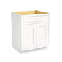 Inset Origami White RTA 24-36"W x 34.5"H x 25"D 5-Size Sink Base Cabinet with 2 Doors and 1 False Drawer