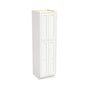 Inset Origami White RTA 24-36"W x 84-96"H x 25"D 9-Size Pantry Cabinet with 4 Doors and 4 Shelves